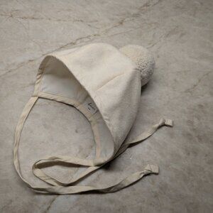Briar Baby Ivory Pom-Pom Bonnet 3-6 months